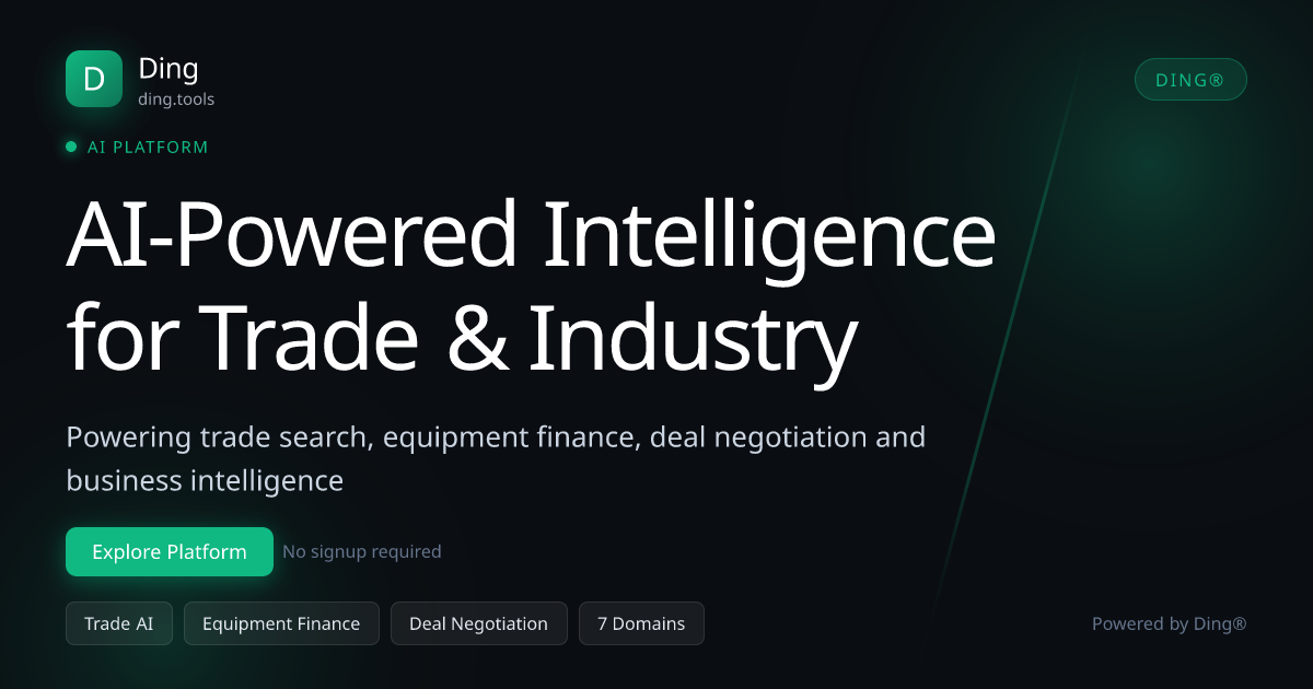 Ding® — AI-Powered Intelligence for Trade & Industry